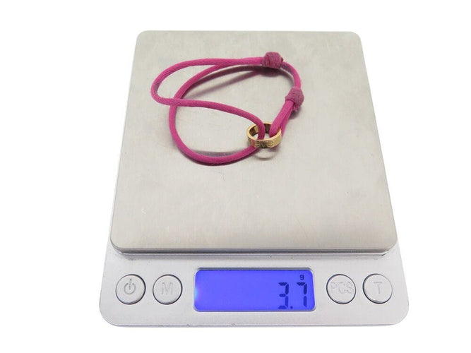 Bracelet bracelet CARTIER love anneau or rose sur cordon or rose 18k 13-24cm boite 58 Facettes 266940