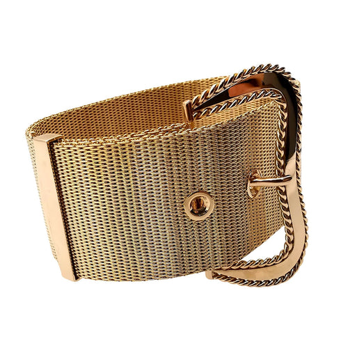 Bracelet Bracelet vintage italien à boucle, or jaune et or rose 58 Facettes