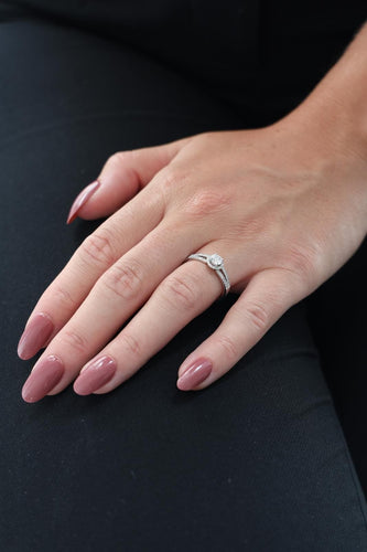 Bague 54 Bague Solitaire Or blanc Diamant 58 Facettes 578756RV