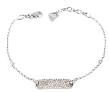 Bracelet Bracelet gourmette or gris, brillants 58 Facettes 185460