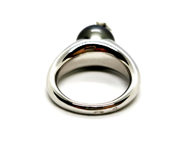 Bague 51 Bague Or blanc Perle, Diamant 58 Facettes 1292003CN