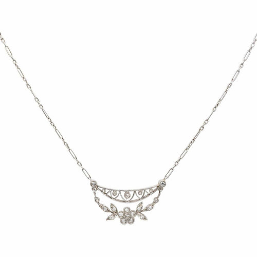 Collier Collier Or blanc Diamant 58 Facettes 3819221CN