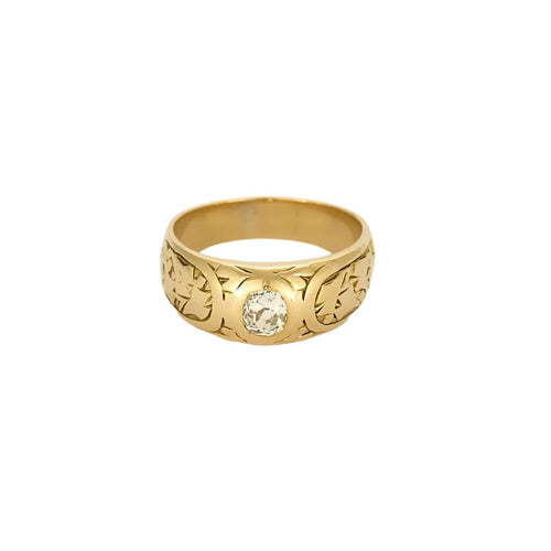 Bague 56,5 Bague bandeau en or jaune et diamant 58 Facettes CHA5770