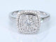Bague 54 Bague d'entourage en or blanc avec diamants 58 Facettes 2035