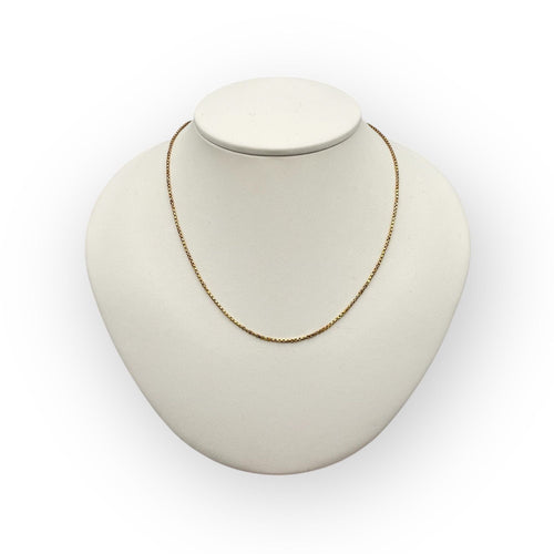 Collier Chaîne maille vénitienne 40 cm en or jaune 750 58 Facettes 149064869