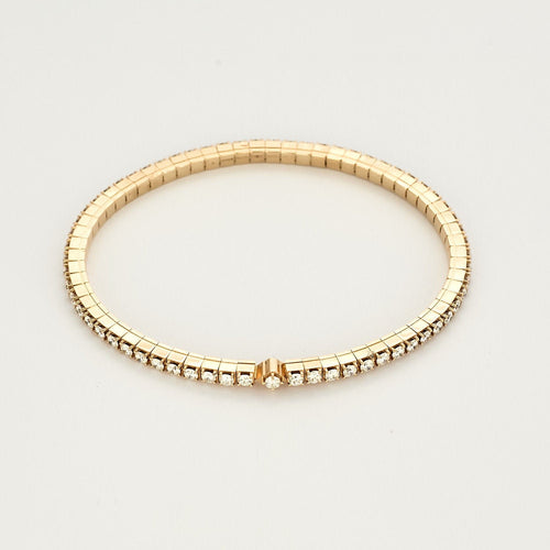 Bracelet Bracelet souple en or rose et diamants 58 Facettes JBR0012-16