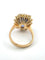 Bague 55 Bague exclusive en or blanc 18 carats avec saphir naturel et diamants 58 Facettes