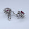 Boucles d'oreilles Boucles d'oreilles diamants rubis or blanc 58 Facettes