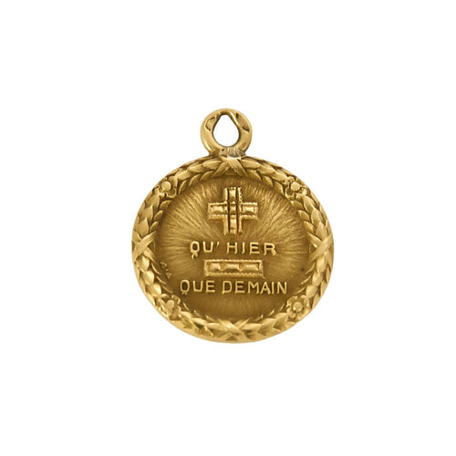 Pendentif AUGIS - Médaille d'amour en or jaune 58 Facettes LAN1437