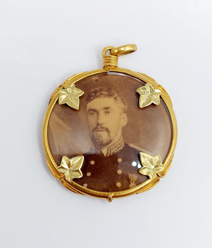 Pendentif Pendentif porte photo antique or jaune 58 Facettes A05403