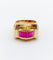 Bague 55 Bague tank art déco or rubis synthétiques 58 Facettes A03728