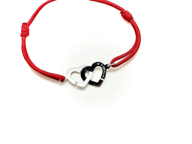 Bracelet DINH VAN - BRACELET R13 or blanc Double Coeur 58 Facettes M9046