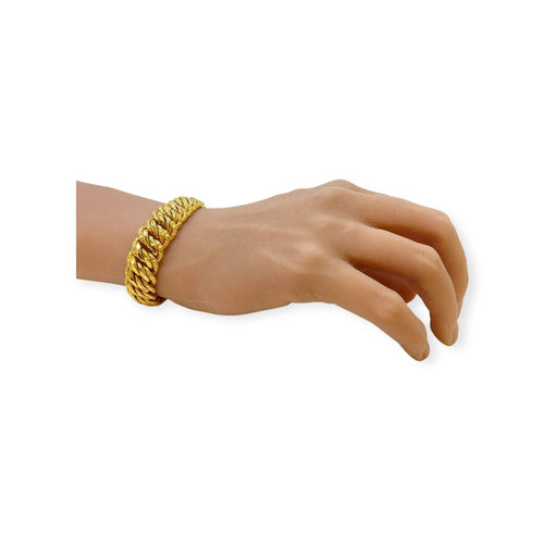 Bracelet Bracelet or jaune maille américaine 58 Facettes 330081547