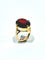 18-carat champagne gold ring and garnet 