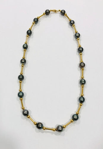 Collier Collier perles de Tahiti/ Or jaune 58 Facettes