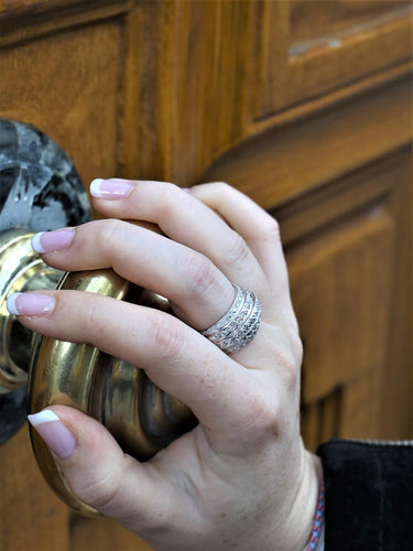 Bague 54 Bague Or blanc Diamant 58 Facettes 1589226CN