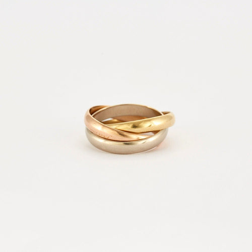 Bague 55 CARTIER - Bague Trinity 3 ors moyen modèle 58 Facettes