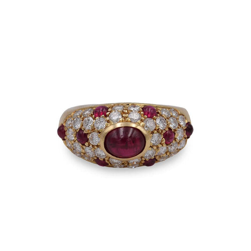 Bague CARTIER - BAGUE VINTAGE RUBIS ET DIAMANTS 58 Facettes