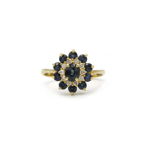 Bague 54 Bague Marguerite Diamants et Saphirs 58 Facettes 240129R