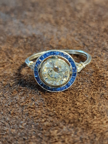 Bague Bague Art Déco en or blanc et diamants taille ancienne, années 1930 58 Facettes