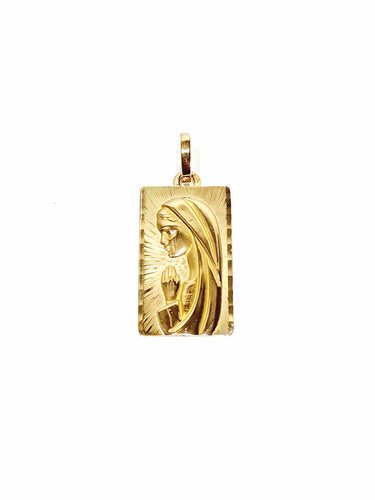 Pendentif Médaille de la Vierge Marie en or rose 58 Facettes