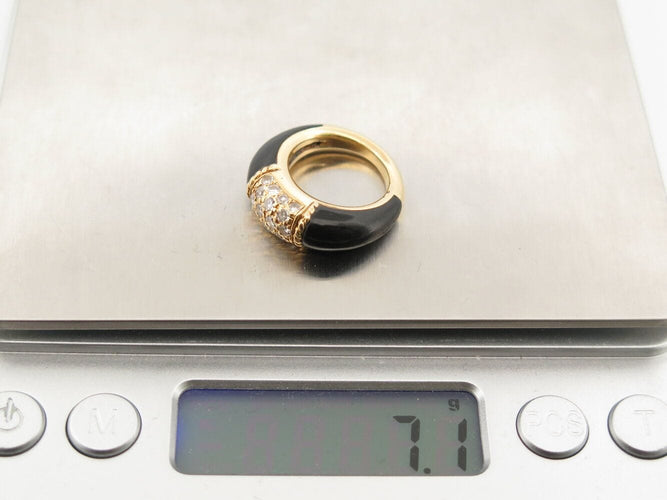 Bague 45 bague VAN CLEEF & ARPELS philippine t45 or jaune 18k onyx & diamants 0.5ct 58 Facettes 271397