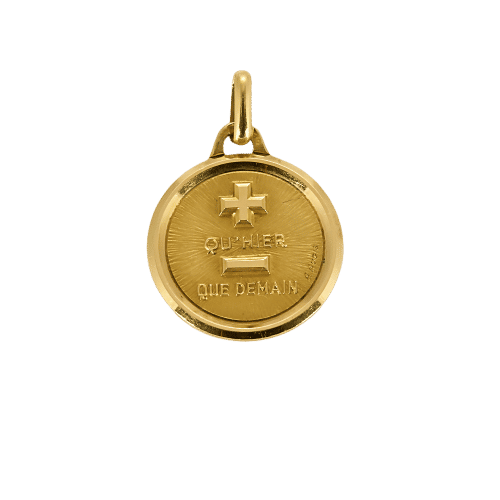 Pendentif AUGIS - Médaille sentimentale en or jaune 58 Facettes AUX1454