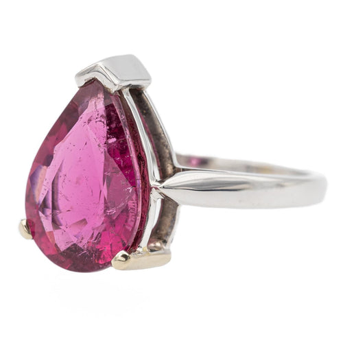 Bague 59 Bague Or blanc Rubélite 58 Facettes 902132CD