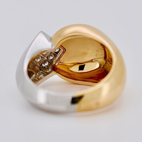 Bague 52 FRED - Bague style Chevalière, Or 18 Carats Bicolore et Diamants 58 Facettes 536