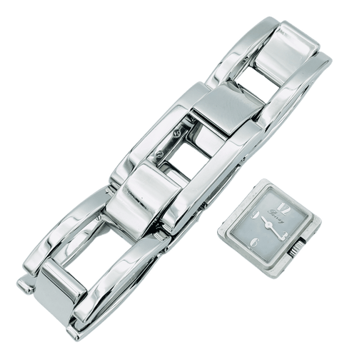 Montre Montre Poiray Time 3 - Dame - 1999 - Cadran nacre grise - Double bracelet 58 Facettes FB07032