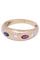 Bague Bague Jonc - Rubis, saphir et diamants 58 Facettes 082811