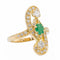 Bague 57 Bague Or jaune Emeraude, Diamant 58 Facettes 2601182CN