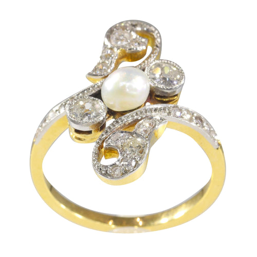 Bague 56 L'amour mêlé à l'histoire : la bague de fiançailles Belle Époque 58 Facettes 18054-0231