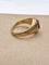 Vintage-Ring aus Gelbgold mit Citrin, Mitte des 20. Jahrhunderts 