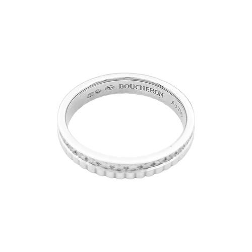 Bague 52 Alliance Boucheron "Quatre Radiant Edition" or blanc et diamants. 58 Facettes 34644