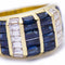 Bague 55 Yellow gold ring with baguette sapphires 58 Facettes N102926EJ