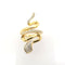 Bague Bague serpent or & diamants 58 Facettes