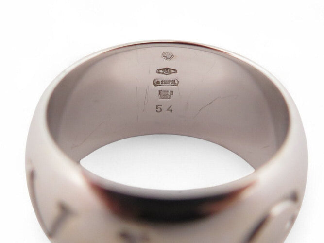 Bague 54 bague BULGARI monologo en or blanc 18k 12.7gr t54  750 58 Facettes 270147