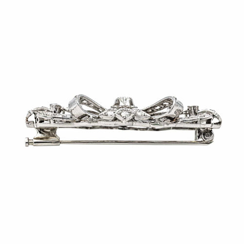 Broche Broche Palladium Diamant 58 Facettes 3824709CN