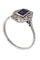 Bague 53 Bague art-déco saphir et diamant 58 Facettes 085851