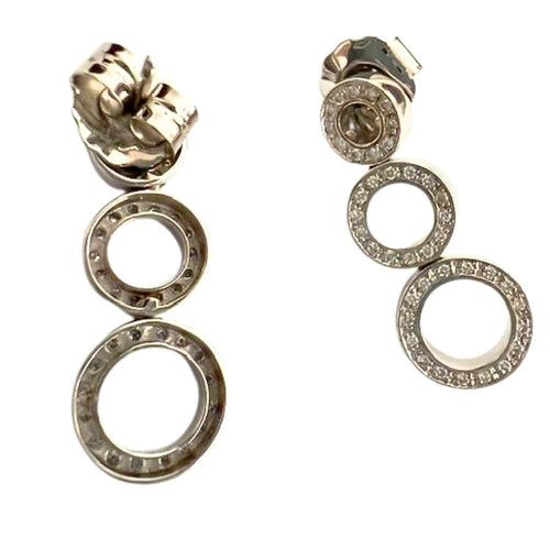 Boucles d'oreilles Boucles d'oreilles contemporaines en or du XXe siècle avec diamants 58 Facettes Q273B(100)
