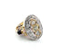Bague 53 Bague en or jaune 18 carats et argent avec diamants 58 Facettes