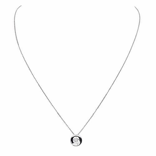 Collier Garel Collier Solitaire  Or blanc Diamant 58 Facettes 3876019CN