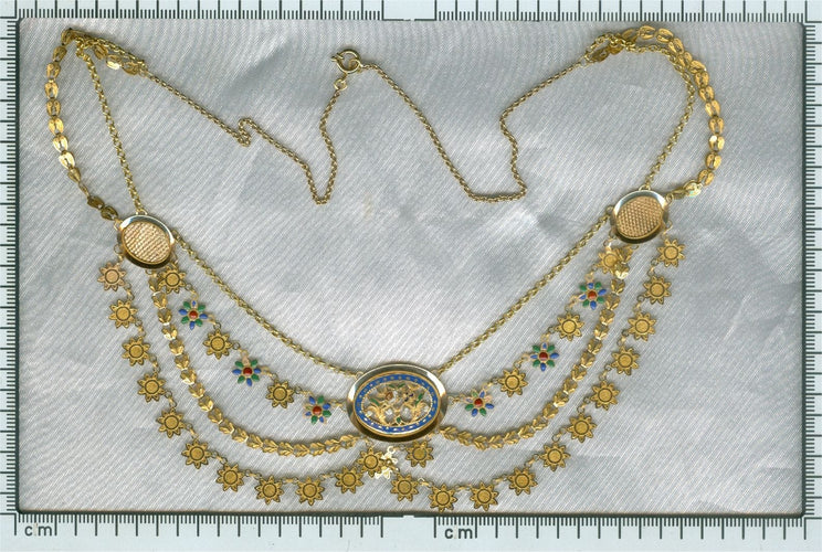 Collier À la découverte de l'élégance des années 1810 : le collier d'esclave en or français 58 Facettes 15128-0176