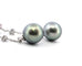 Boucles d'oreilles Boucles d'oreilles en or blanc 18 carats avec perles de Tahiti et diamants 58 Facettes