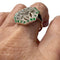 Bague Bague d'été Art Déco en platine avec diamants et émeraude 58 Facettes Q356B