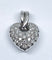 Pendentif Pendentif coeur or blanc 29 diamants 58 Facettes AB311