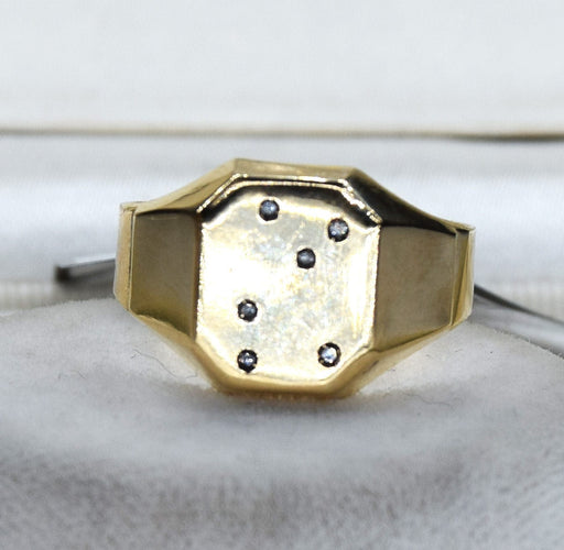 Bague 58 Bague unisexe or jaune diamants 58 Facettes