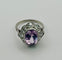 Bague 55 Bague en platine ornée de diamants et de kunzite 58 Facettes 50336