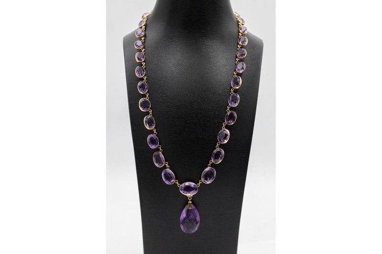 Collier Collier ancien Rivière en or et améthystes, première moitié du XXe siècle 58 Facettes 11487
